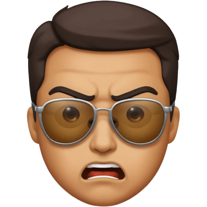 Angry face with sun glasses emoji
