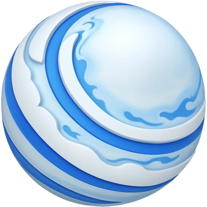 sphere globe planet, surface covered with white gas emoji