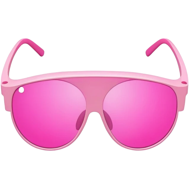 abstract minimal pink visor glasses, geometric simplicity, one continuous lens emoji
