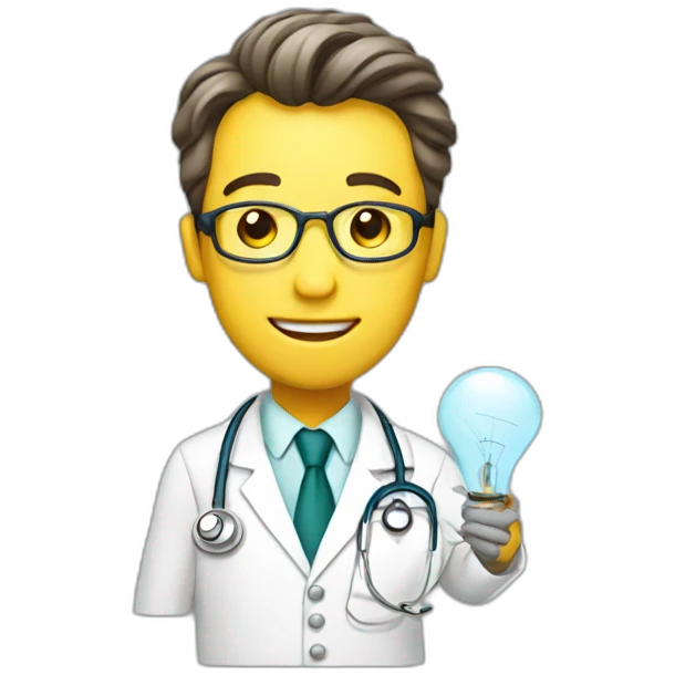 doctor with bulb emoji
