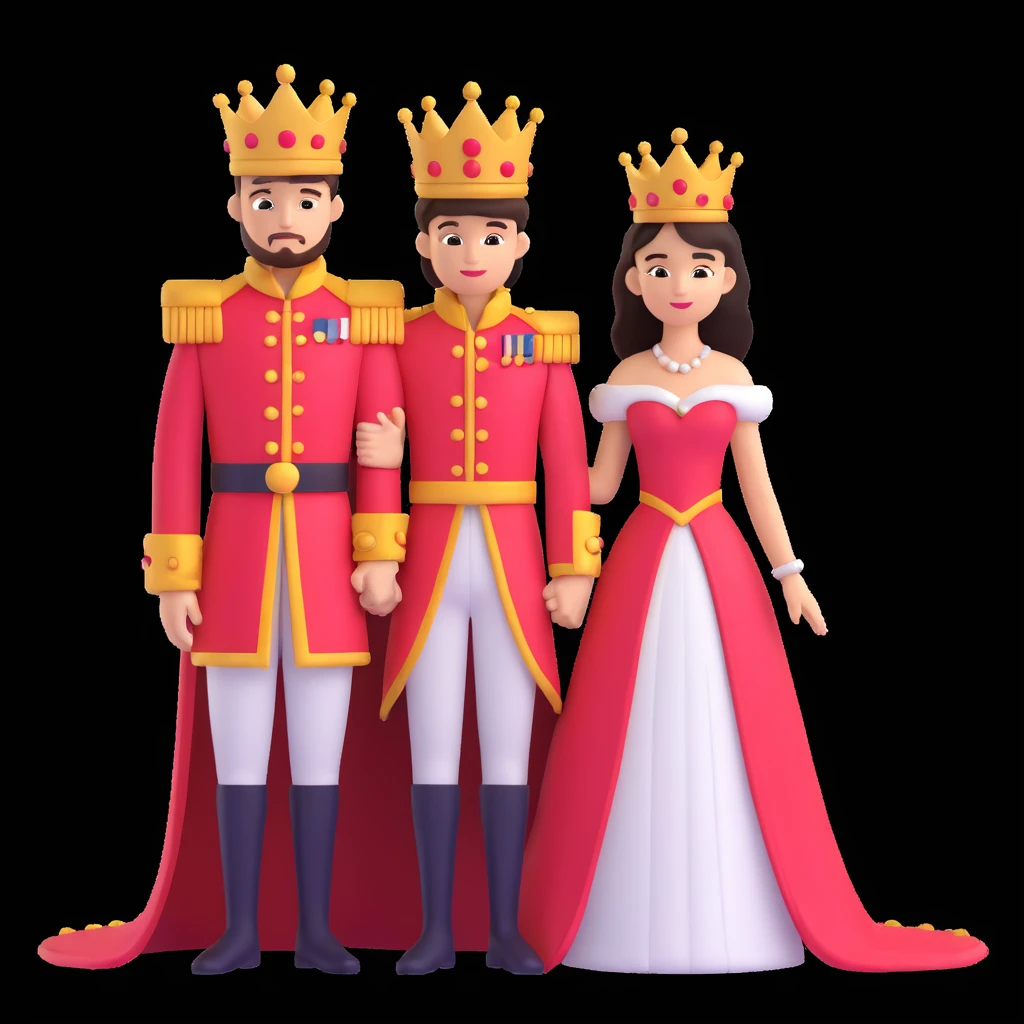 young king and queen posing emoji