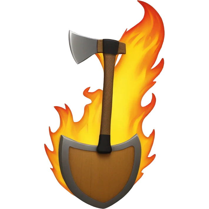 Axe on fire with sunglasses  emoji