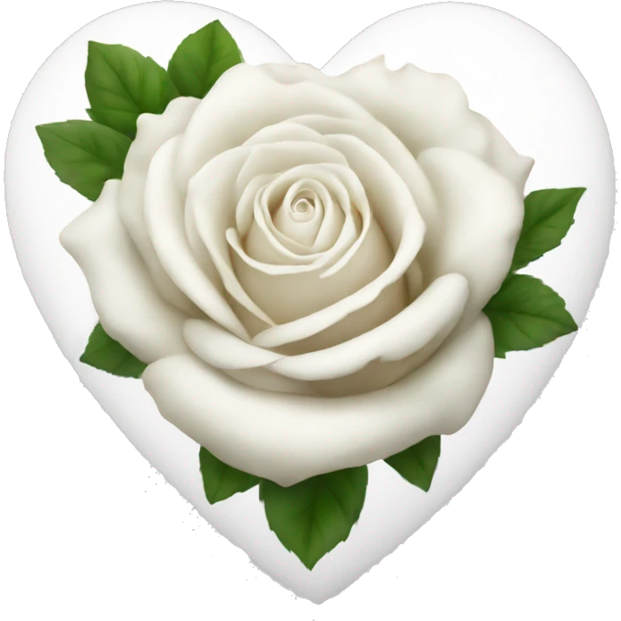 White rose heart emoji