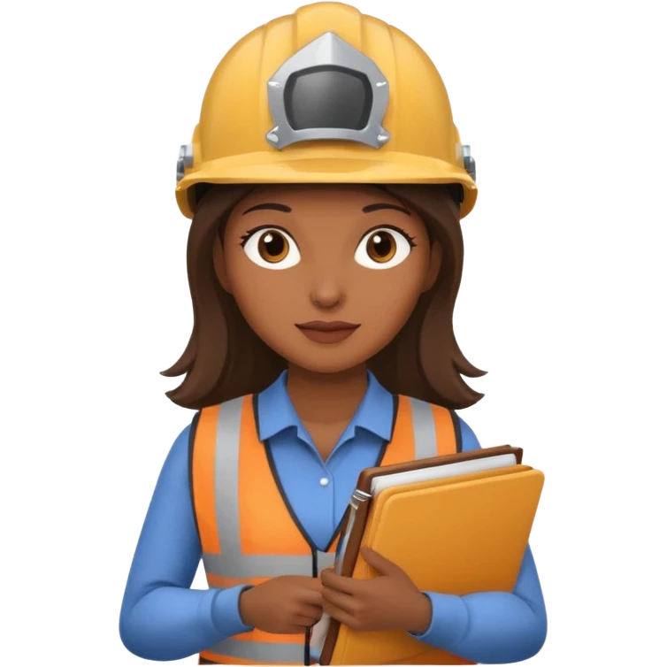 podrias hacer un emoji que represente a una mujer que trabaja de siso (seguridad y salud en el trabajo) emoji