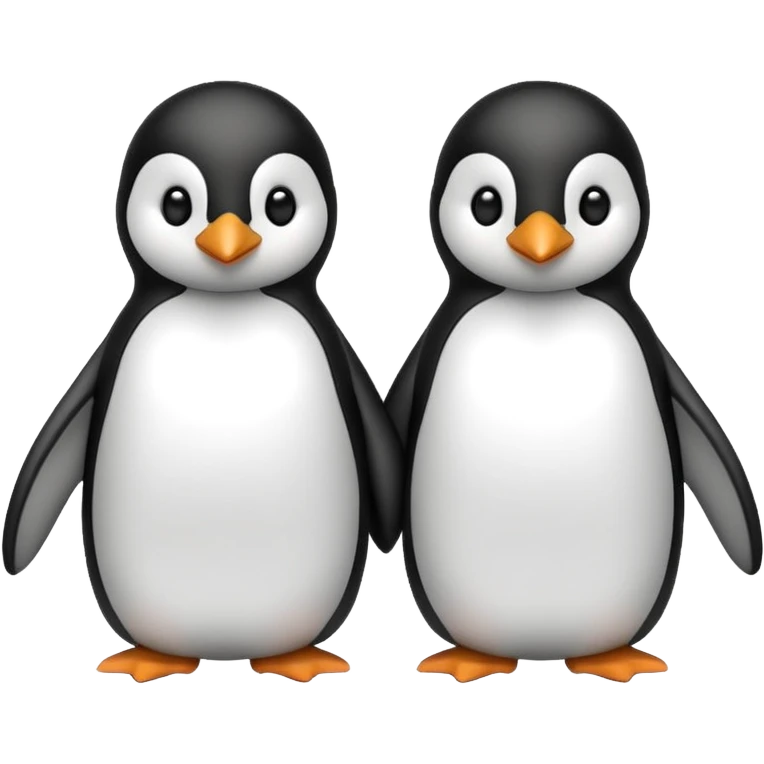 Penguins holding hands emoji