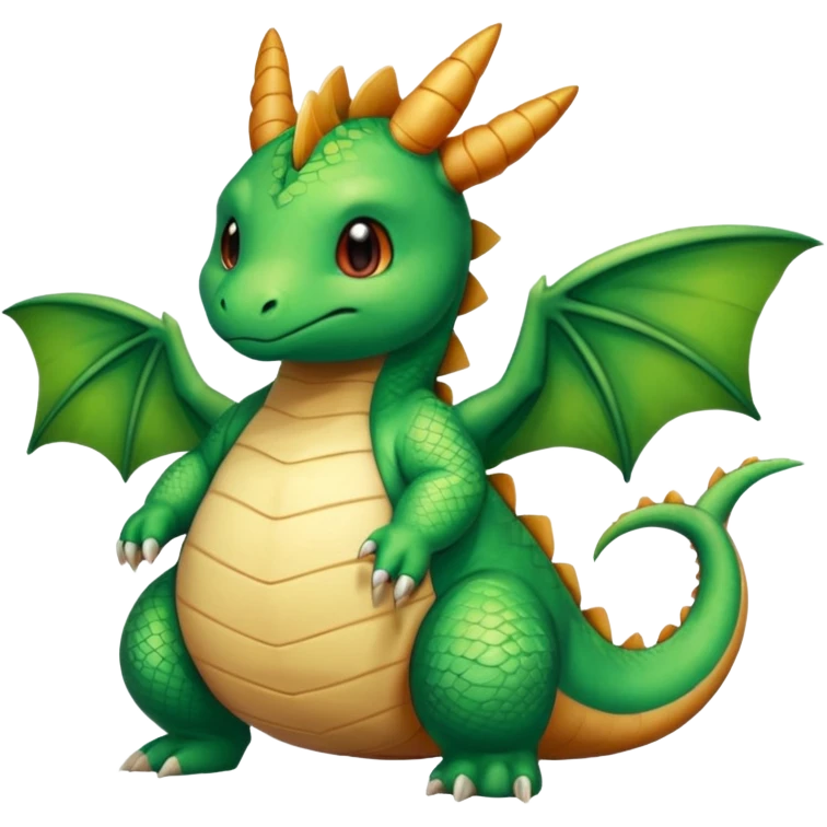 Green Sanguine Chubby Faerie-Dragonite-animal  emoji