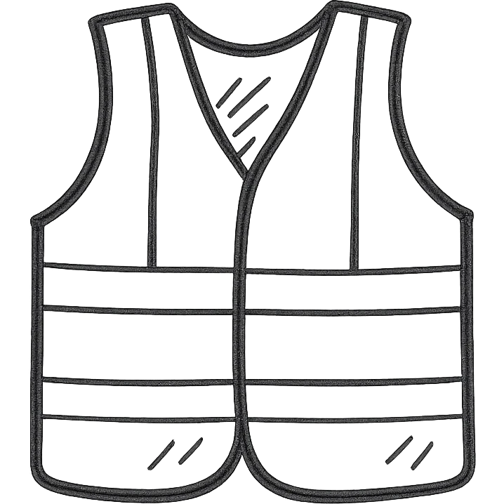 hand-drawn doodle style safety vest emoji