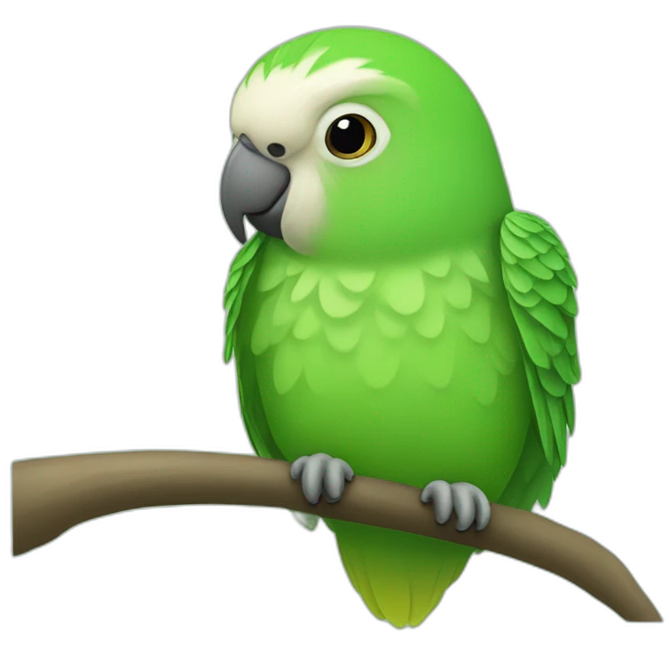 chubby green and striped parakeet emoji