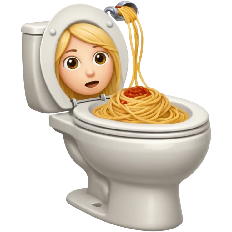 Spagetti and toilet emoji