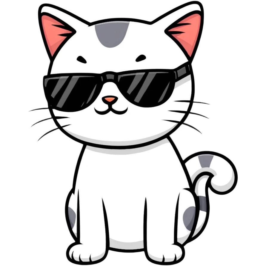 Cat with sunglasses emoji