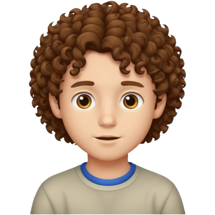 boy with curly hair  emoji