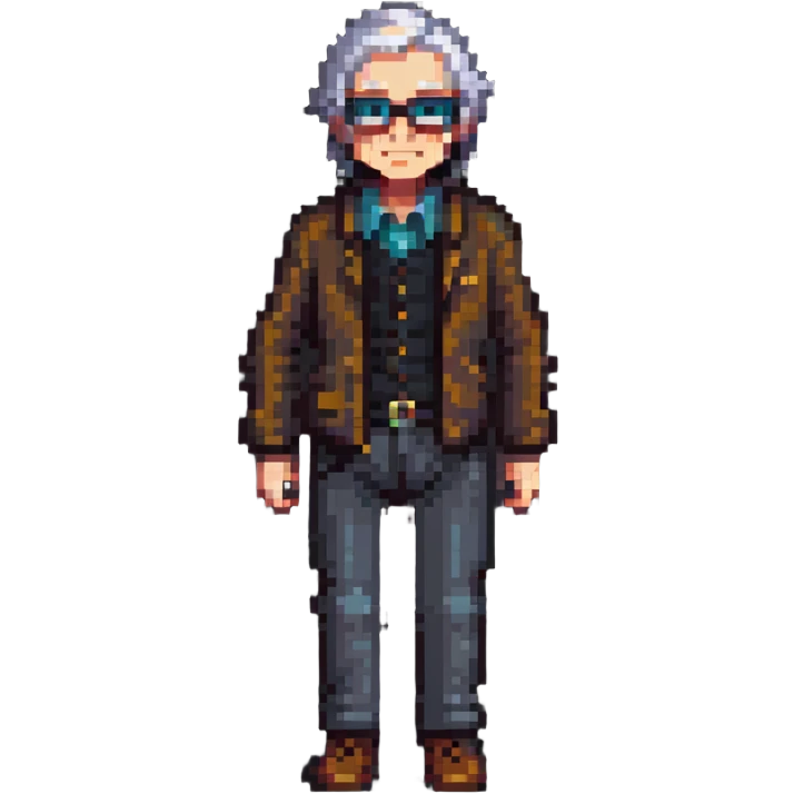 full body older human character emoji