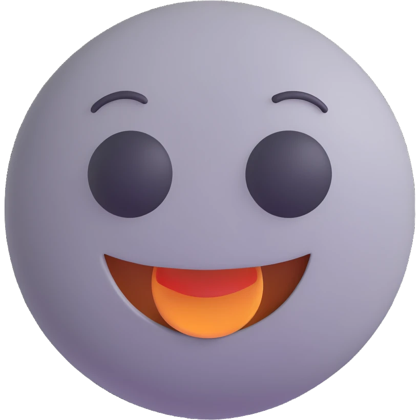 3D smiley emoji, round shape, grandfather doing DIY, gray color, smiling face emoji
