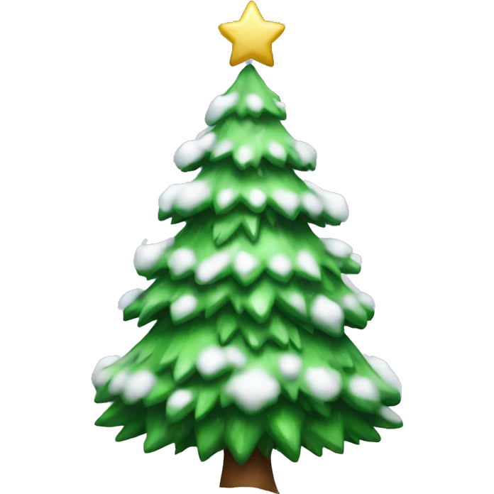 Christmas tree with snow  emoji