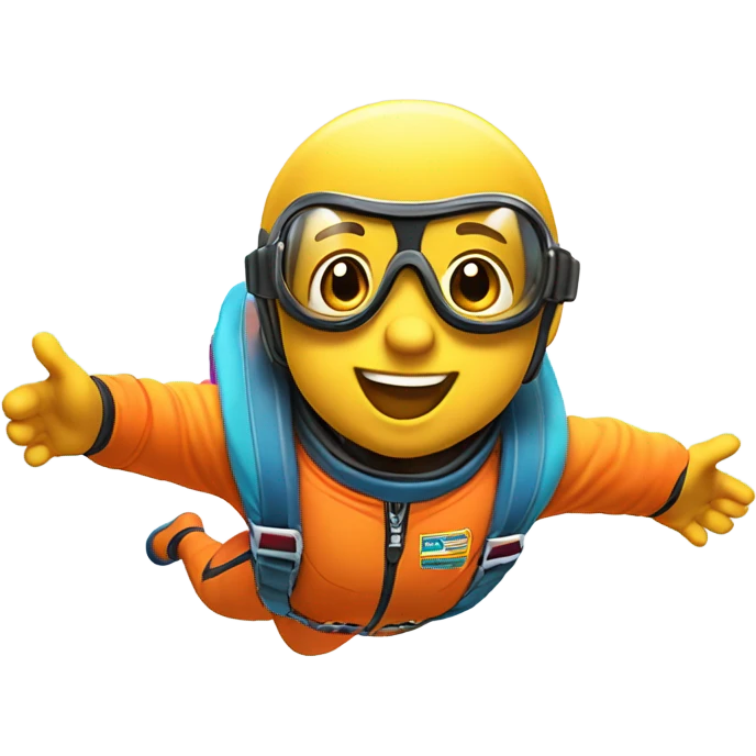 Baby skydiving emoji