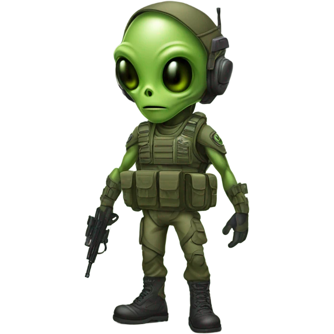 military alien green  emoji