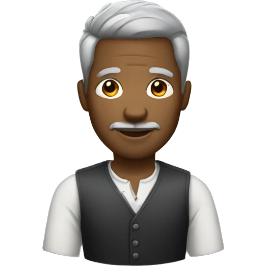old stylish black man with fade hair emoji
