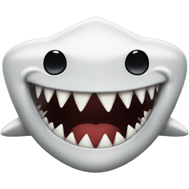 shark like teeth with a pirate mustach  emoji