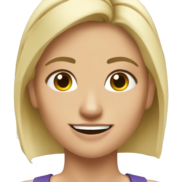 Rubia  haciendo CrossFit  emoji