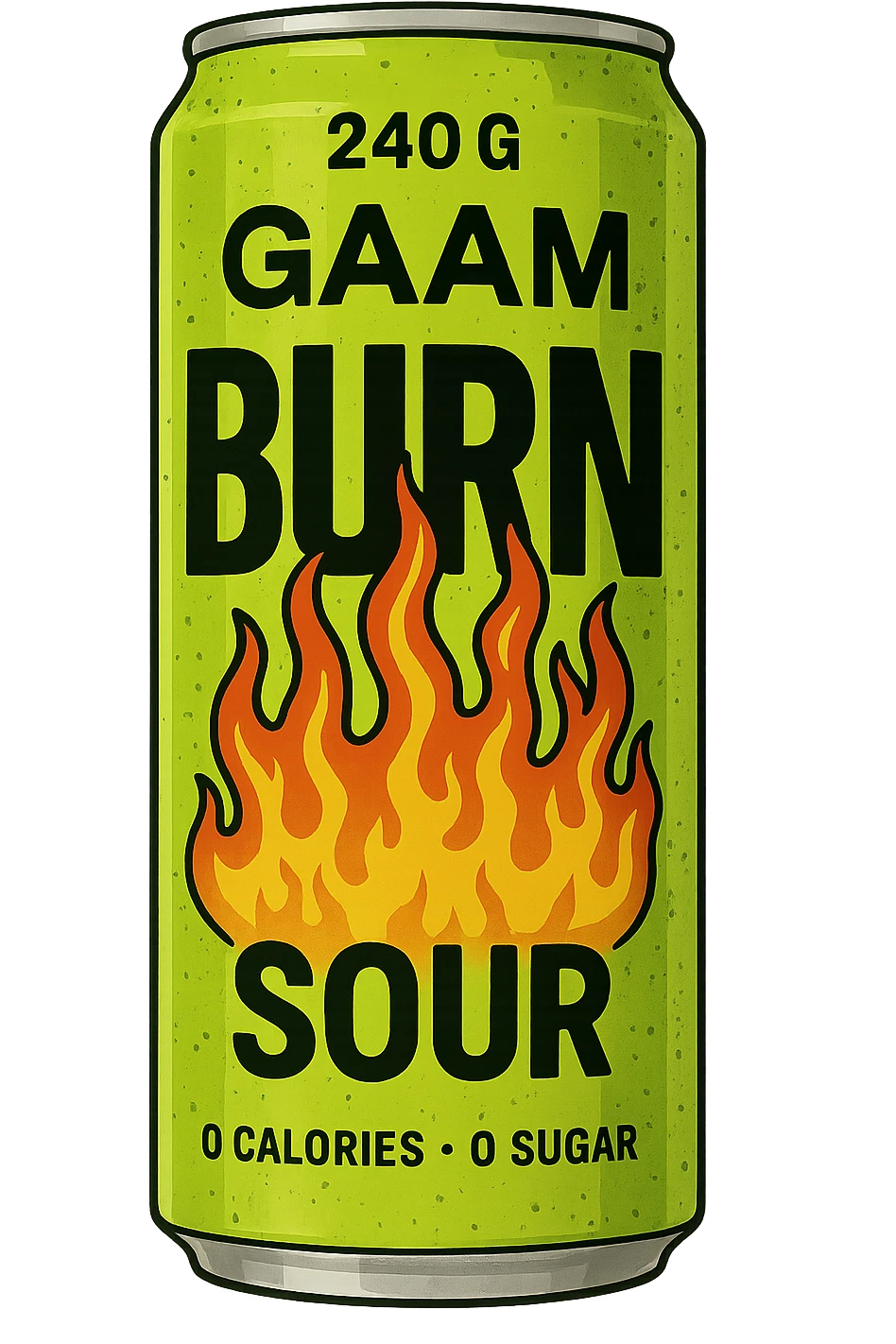 Gaam Burn 240 G Sour, digital illustration, no background emoji