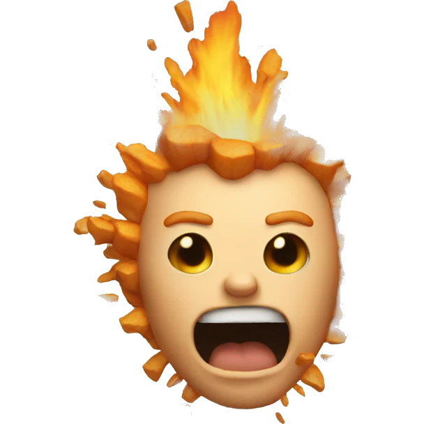 exploding ginger emoji