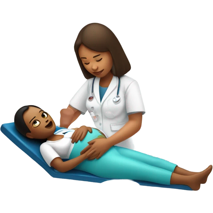 pregnant women with blood testing emoji