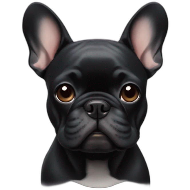 Black French bulldog emoji