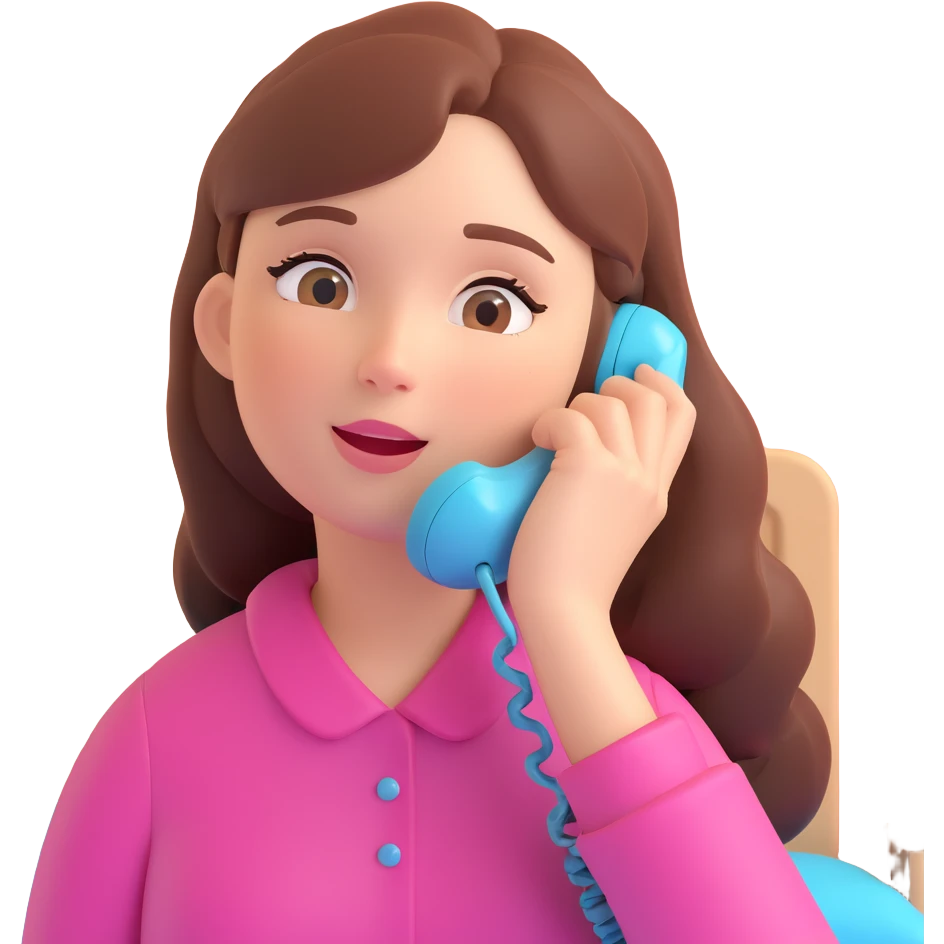 girl talking on phone bedroom background, close up pose emoji