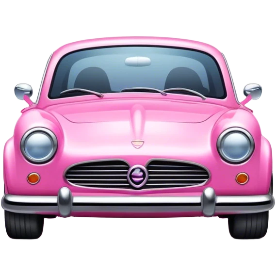 A pink car emoji