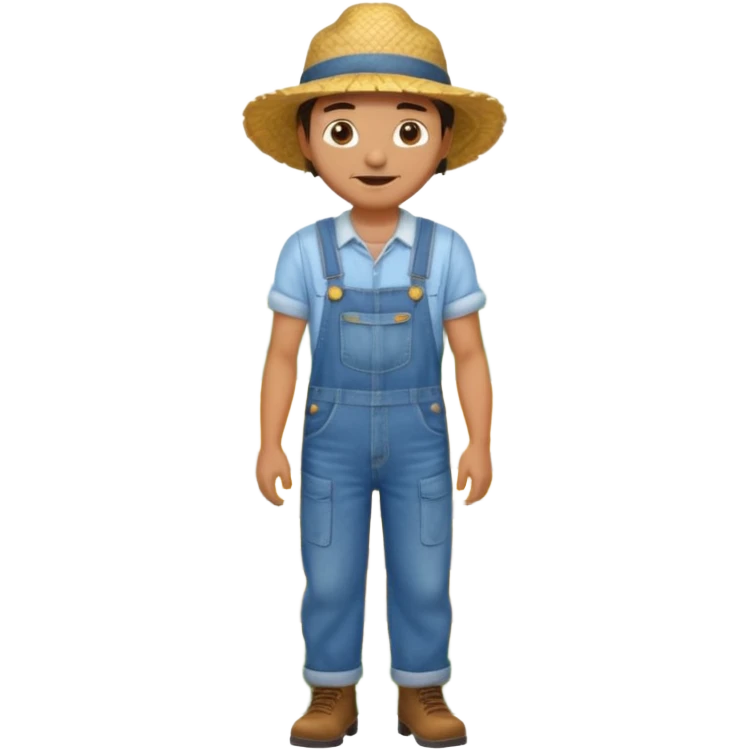 High resolution of  full body farmer emoji