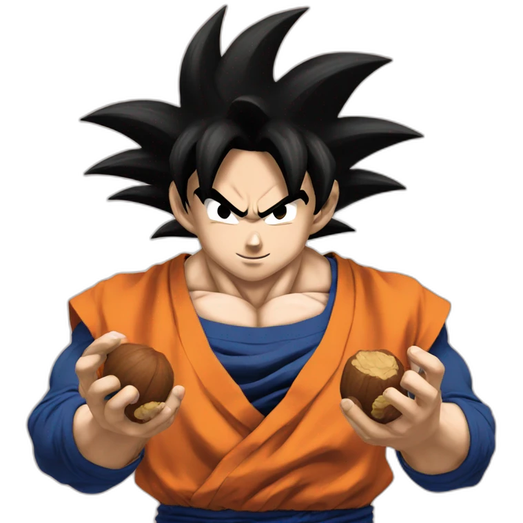 goku holding nuts emoji