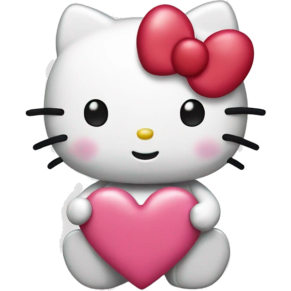 heart hello kitty emoji