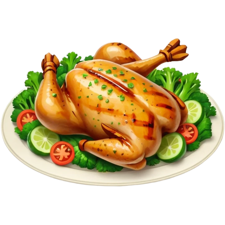 Grilled Chicken with Steamed Vegetables emoji