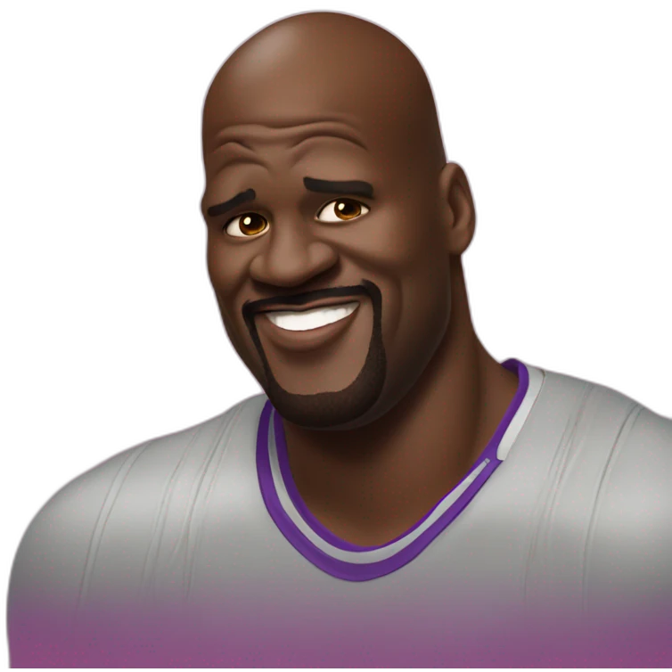 Shaquille O’Neal funny face emoji