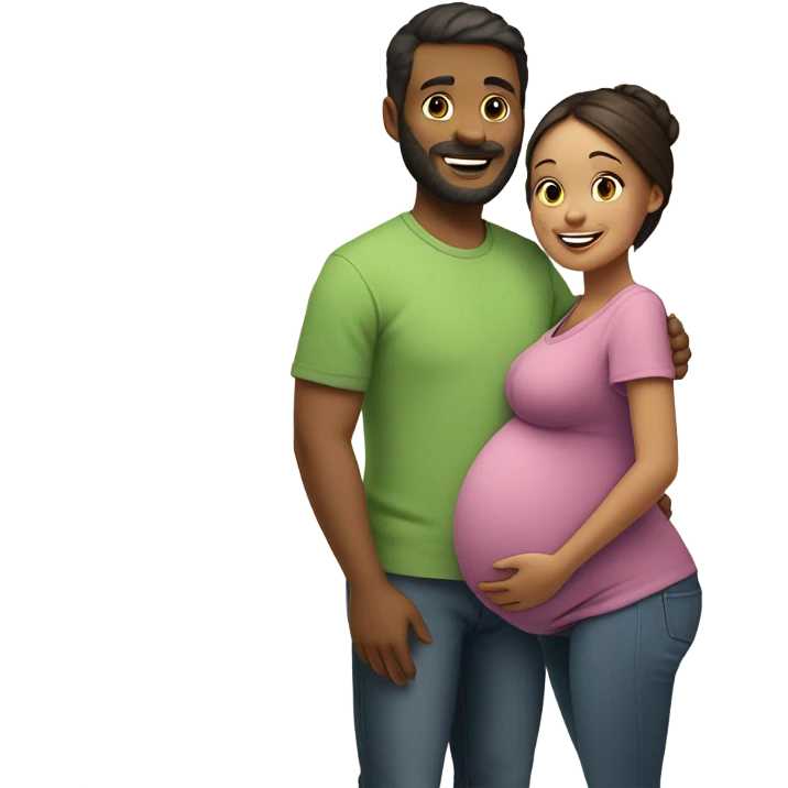 Man with pregnant women  emoji