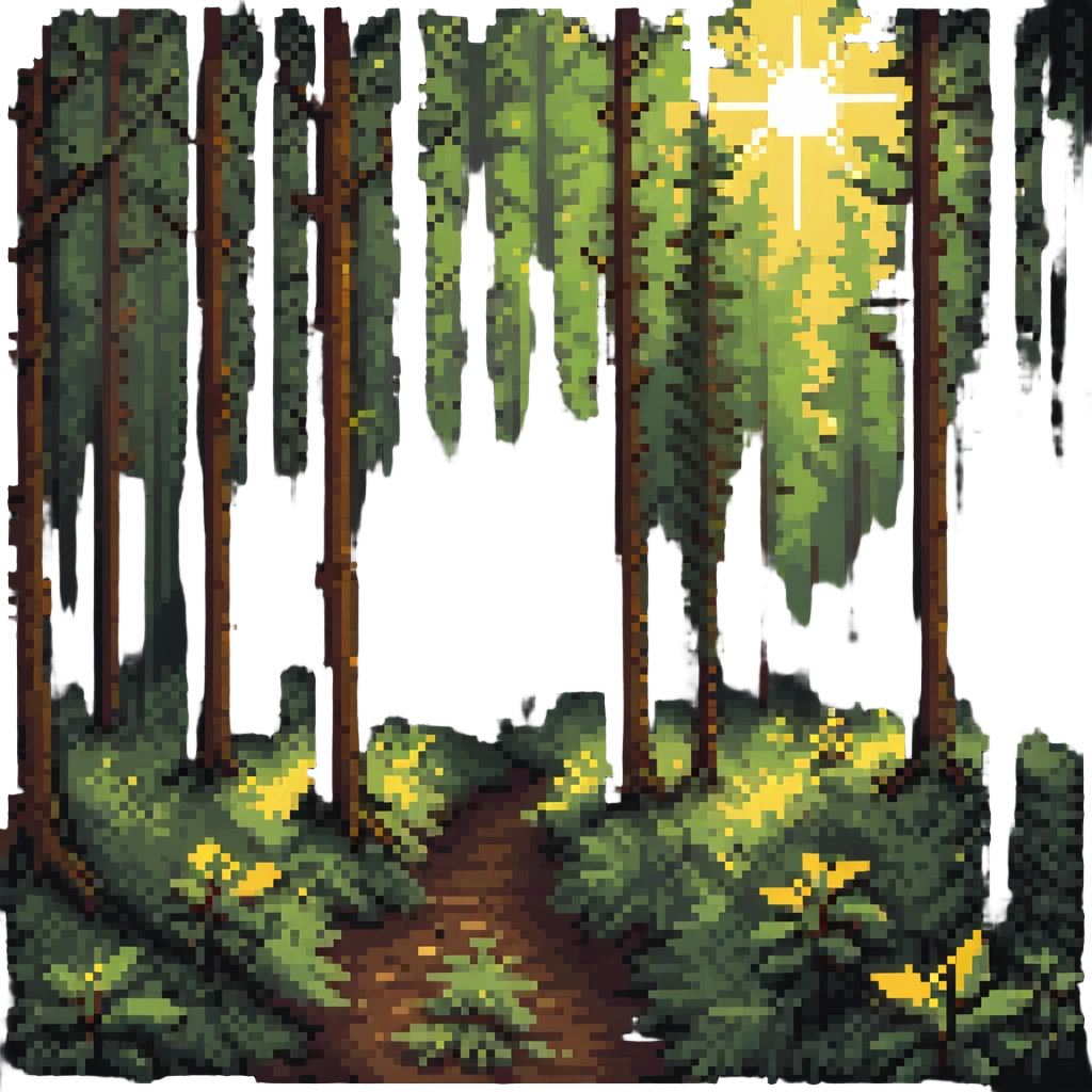 woods with sunlight emoji