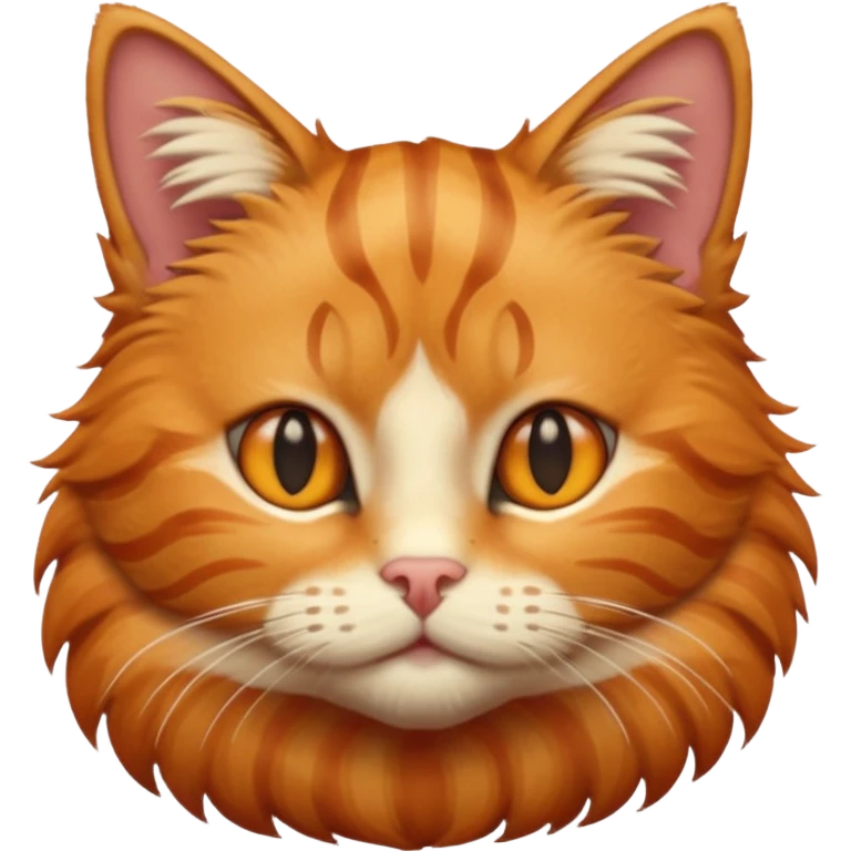 A high-resolution photo-realistic digital illustration of a ginger tabby cat emoji