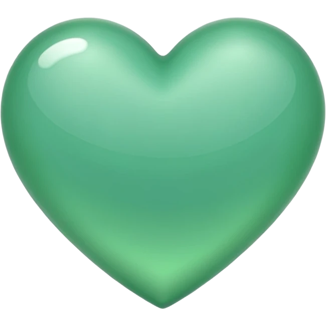 green heart looking ios but the color is more like seaform emoji