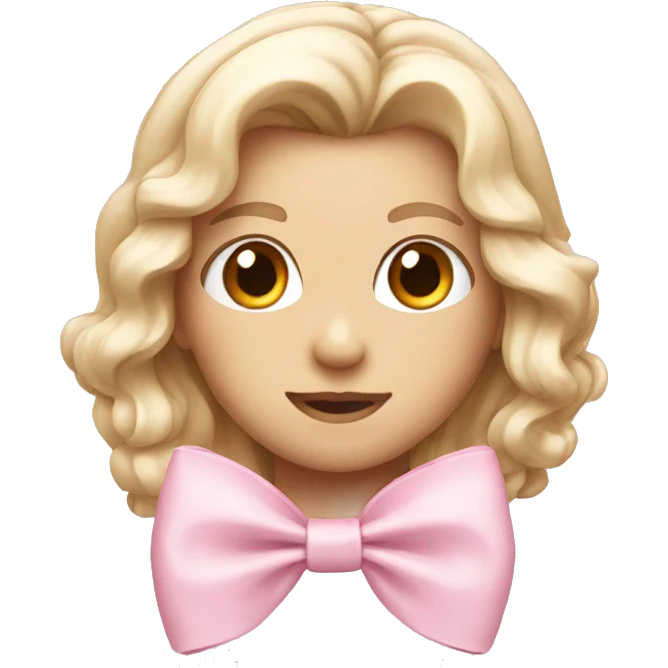 Light pink bow emoji