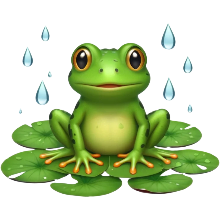 Frog in the rain emoji