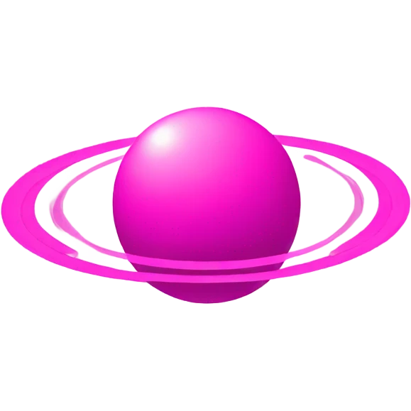 Saturn in pink emoji