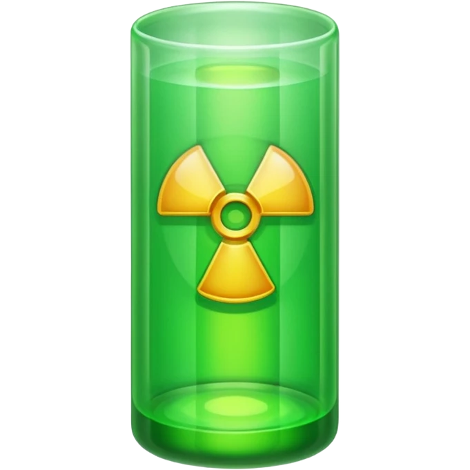 Uranium like inside a tube that we see on tiktok, without the symbol thing, and no line thing, just tube and pure green emoji