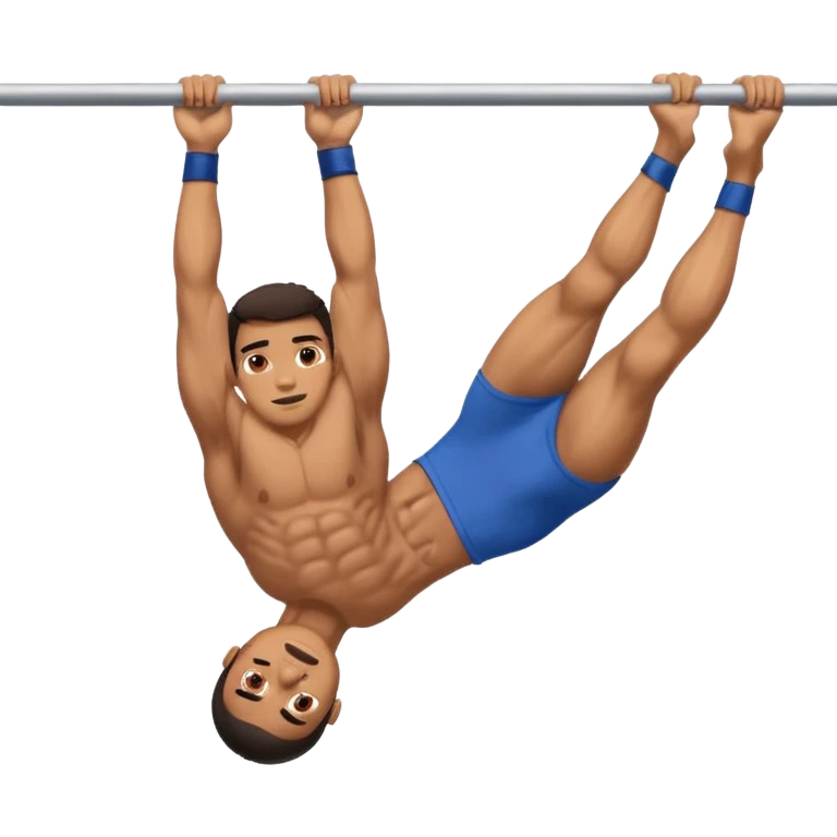 latin guy doing a front lever emoji