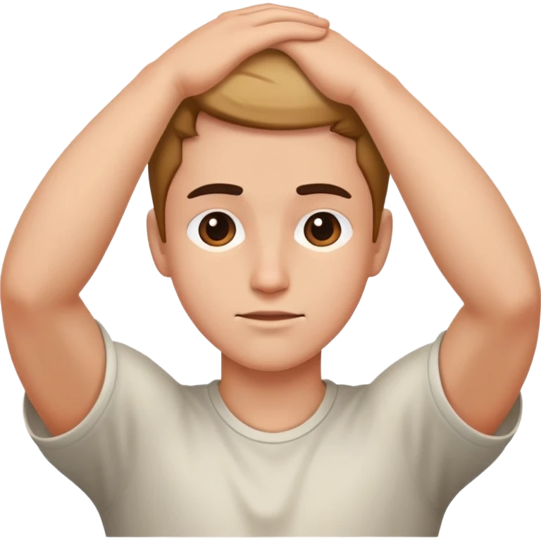 head down arm up emoji