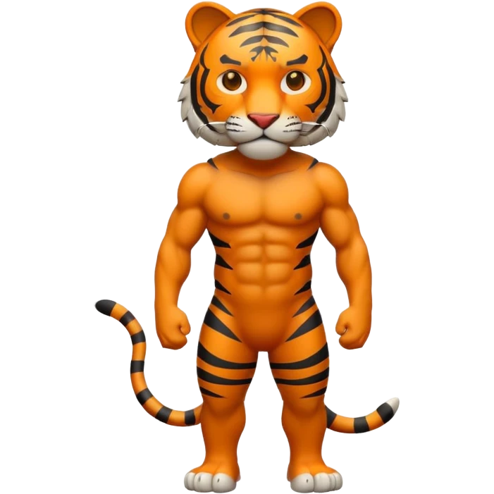 Tiger emoji, full body, 3D emoji style emoji