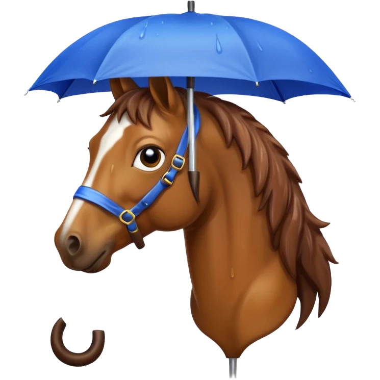 horse with umbrella emoji