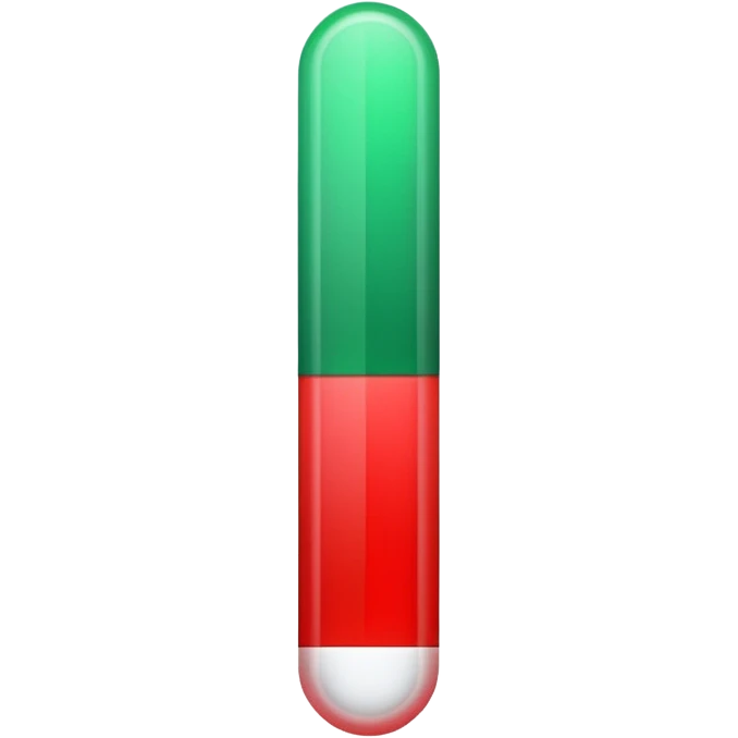 A vertical capsule-shaped progress bar with a color gradient from green at the bottom to red at the top. The bar is divided into segments by thin lines, with bold, outlined numbers scaling upward next to it.  emoji