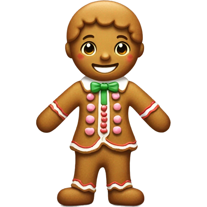 preppy cute gingerbread man emoji