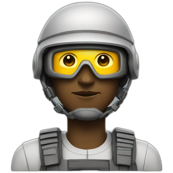 a futurist soldier emoji