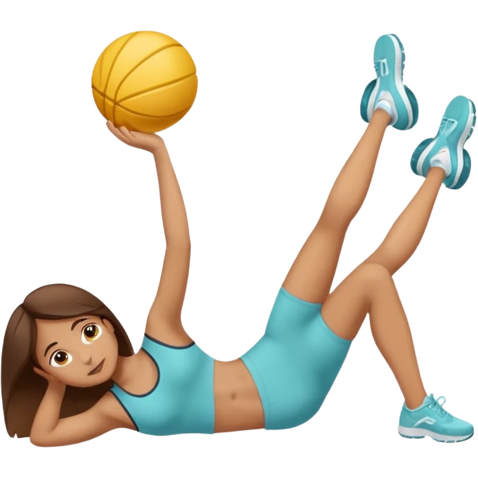 girl doing crunches emoji